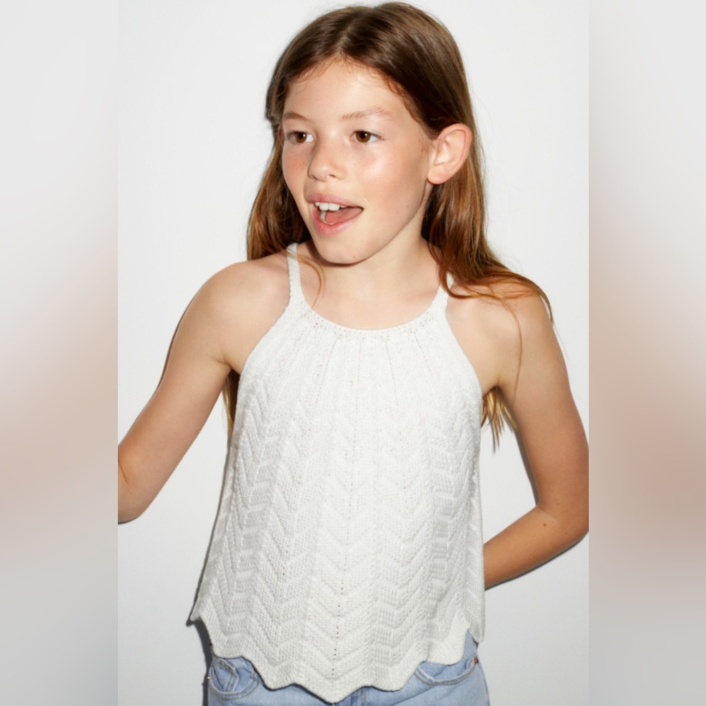 ZARA Crochet Halter Neck Top
